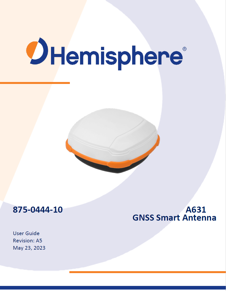 A631 User Guide – Hemisphere GNSS